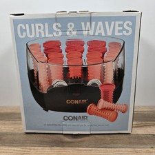 Conair Curls  Waves Compact Multi-Size Hot Rollers 20 W/Clips - Coral HS83N