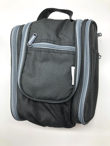 Narwey Hanging Toiletry Bag Travel Case Black Gray Unisex Organizer Compartments