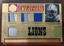 2006 National Treasures Quad Relic Card - Barry Sanders HOFG-BS 12/15