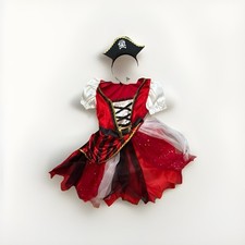 NEW PRECIOUS 2pc "HIGH SEA CUTIE" PIRATE COSTUME FOR GIRLS 3-4 T DRESS HEADBAND