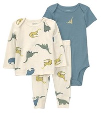 NWT Boys Sz 24 Months Dinosaur Theme Shirts  Coordinating Pants 3 Pc Outfit