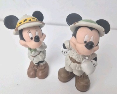 Disney Mickey Mouse & Minnie PVC Figuren Safari Dschungel Themen Set Vintage Retro 