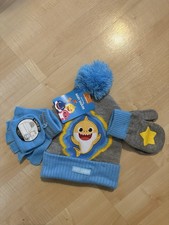 Pinkfong Nickelodeon Baby Shark Beanie Glove Set Winter Hat for Toddlers