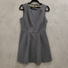 Abs Platinum Allen Schwartz Dress Size 10 Polka Dot Skater dress Fit and Flare
