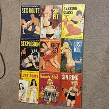 (9) 1963 Vintage Sleaze Bonfils GGA Paperback...
