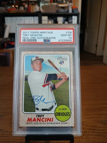 2017 Topps Heritage Real One #ROA-TM Trey Mancini Auto