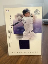 2001 Upper Deck SP Game Used Jeff Cirillo #JCi Authentic Jersey Patch Relic