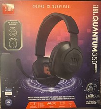 New JBL QUANTUM 350 Wireless PC Gaming Headset Detachable Boom Mic