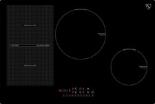 K&H 4 Zonen 77cm FLEX Induktionskochfeld Autark Eingebaut 77-IN-6800FLX