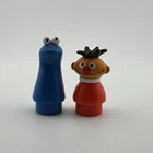 Vintage Fisher Price Little People Ernie & Cookie Monster Sesame Street