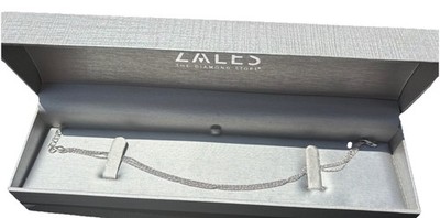 Neu Zales 9 Zoll + dreisträngiges funkelndes Sterling (0,925)/Italien verstellbares Armband
