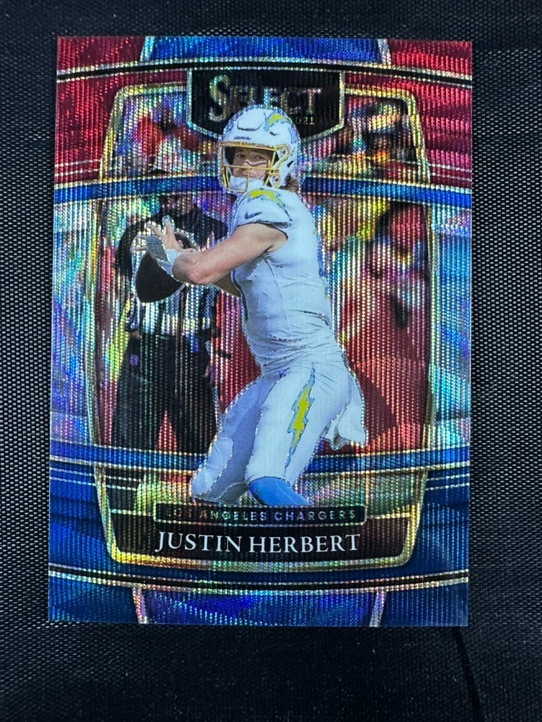 2021 Panini Select Concourse Tri-Color Prizm Wave 147/249 Justin Herbert #19