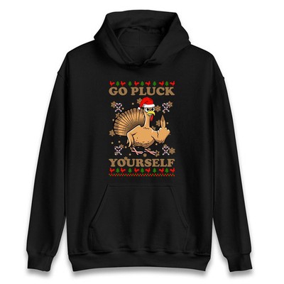 Go Pluck Yourself Funny Turkey Christmas Xmas Joke Gift Reprint S-3XL