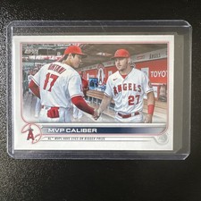 2022 Topps Update #US115 MVP Caliber (Mike Trout / Shohei Ohtani)