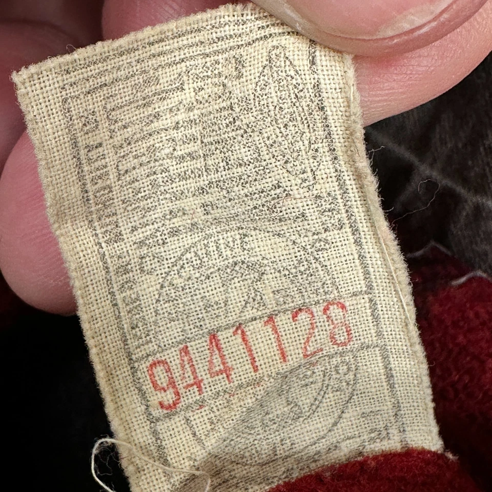 Vtg Mackinaw Wool Cruiser Jacket Mens M Red Union Made Buffalo Plaid 40s/50s - Image 4 of 4