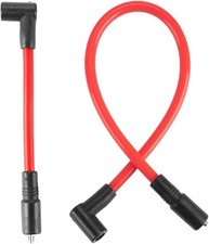 2 Pcs Spark Plug Wire Kit 10.4mm 10mm Red Silicone Compatible for Harley-Davi...