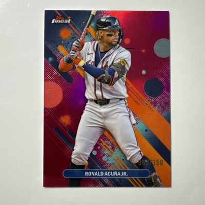 2025 Topps Finest Ronald Acuña Jr. Magenta Refractor /350 #17 Atlanta Braves