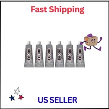 E-6000 High Viscosity Multi-Purpose Adhesive 6 Pack, Clear, 3.7 Oz Each