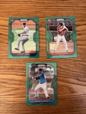 Three Green Prizm Rookie MLB Cards