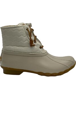 sperry ivory quilted duck boots