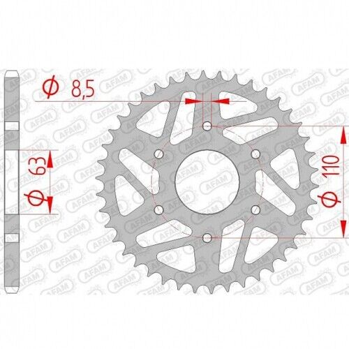 Stahl Kettenrad für KTM RC 125 ABS Bj.2019  520er 45 Zähne - Bild 1 von 1