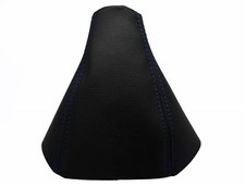 VOLVO S60 I (2000-2010) Schaltknaufabdeckung 100% Leder - Dunkelblaue Nähte