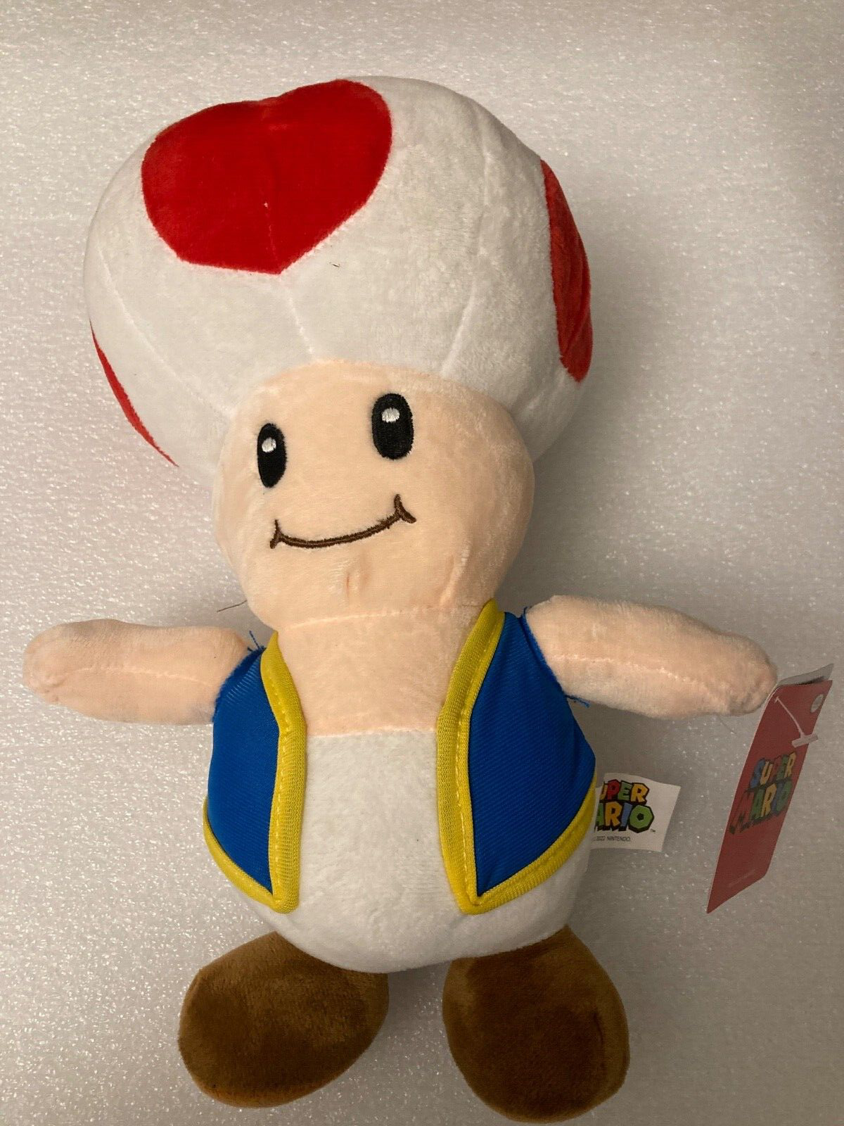 BNWT Official Toad Mushroom Plush 12” Super Mario Bros Nintendo Soft Toy 2022