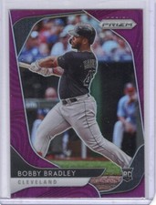 2020 Panini Prizm Purple Prizm RC #39 Bobby Bradley Cleveland Indians