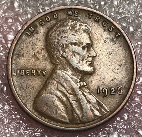 1926 Lincoln Wheat Cent Very Fine Condition Copper Coin Philadelphia One Penny