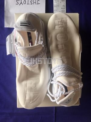 US 10.5 Adidas Pharrell HU Human Race Holi Blank Canvas Cream White AC7031 Japan