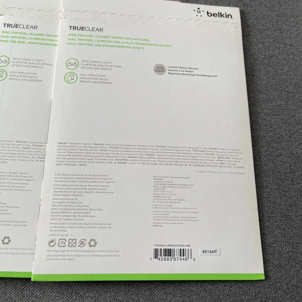 *Lot Of 3* Belkin 2-Pack TrueClear Transparent Screen Protector iPad mini 1/2/3 - Image 3 of 3