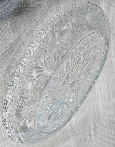 "Indiana Glass #156 Horsemint plato para servir ovalado transparente encurtido plato delicioso 10-1/4" - Imagen 6 de 10
