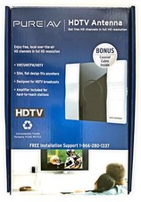 Belkin PureAV Amplified Digital HDTV Antenna w/Coax & Pwr. Supply - Open Box