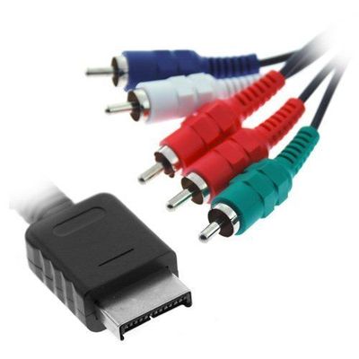 Qiilu Cable de componente Ps2 Retrovisión Ps2 5 Plug Av Connector Av
