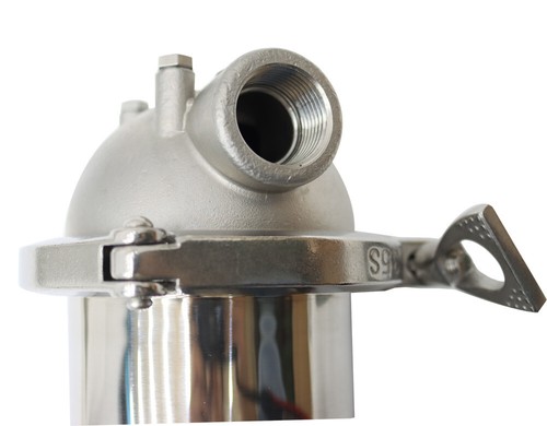 Stainless Steel Filter Housing for 10"L cartridges 3/4"NPT with Bracket 145 PSI - Picture 10 of 24