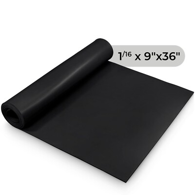 Black Silicone Sheet 60A 1/16 x 9 x 36 Rubber Mat Made in USA Gasket Material