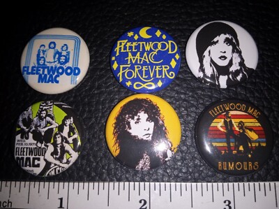 6 Stevie Nicks Button Pins Badges Lot Fleetwood Mac Peter Green Gypsy