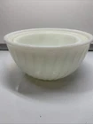 Vtg Fire King Swirl Milk Glass Mixing Bowl Set 7, 8, 9” Anchor Hocking White