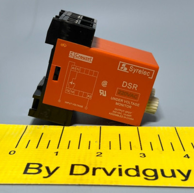 Crouzet DSR 220A Voltage Monitoring Relay, SR Series, SPDT 10A, DIN Rail, 250VAC