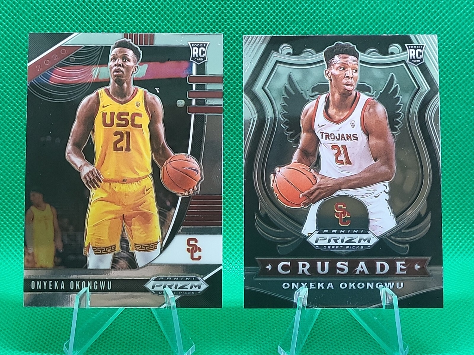 2020-21 Prizm Onyeka Okongwu 2-card Rookies 💥USC - Hawks💥
