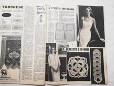Il Merletto Irlanda All'uncinetto Modello Abito 1960 Articolo 2 Pagine Rivista
