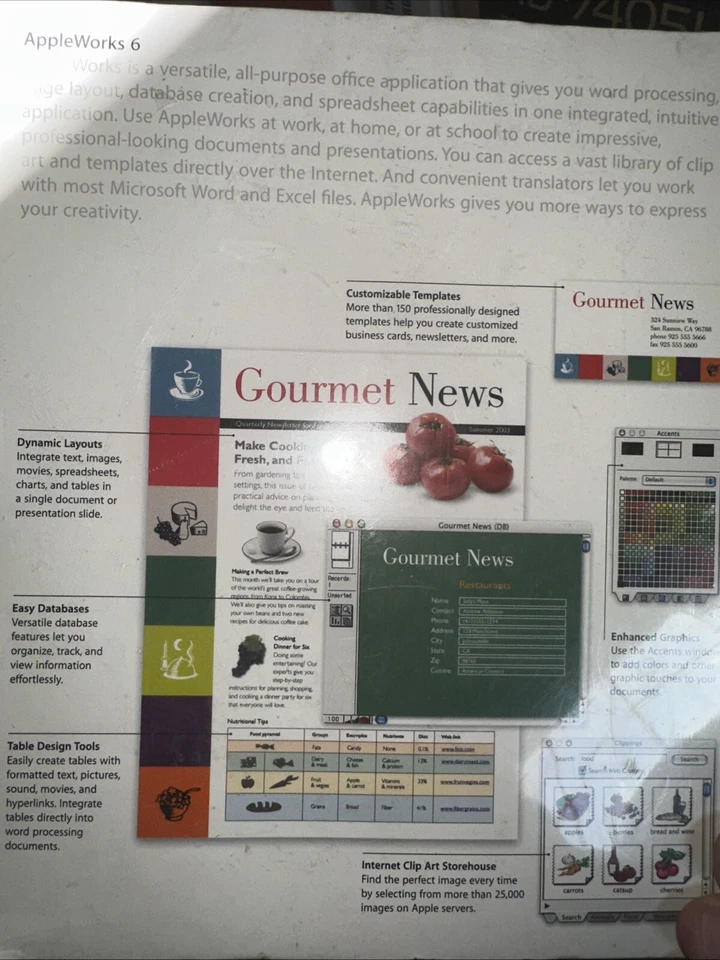 *NEW* Apple AppleWorks 6 Education Version 6.2.9 - M9053LL/A (2003) - Image 2 of 2