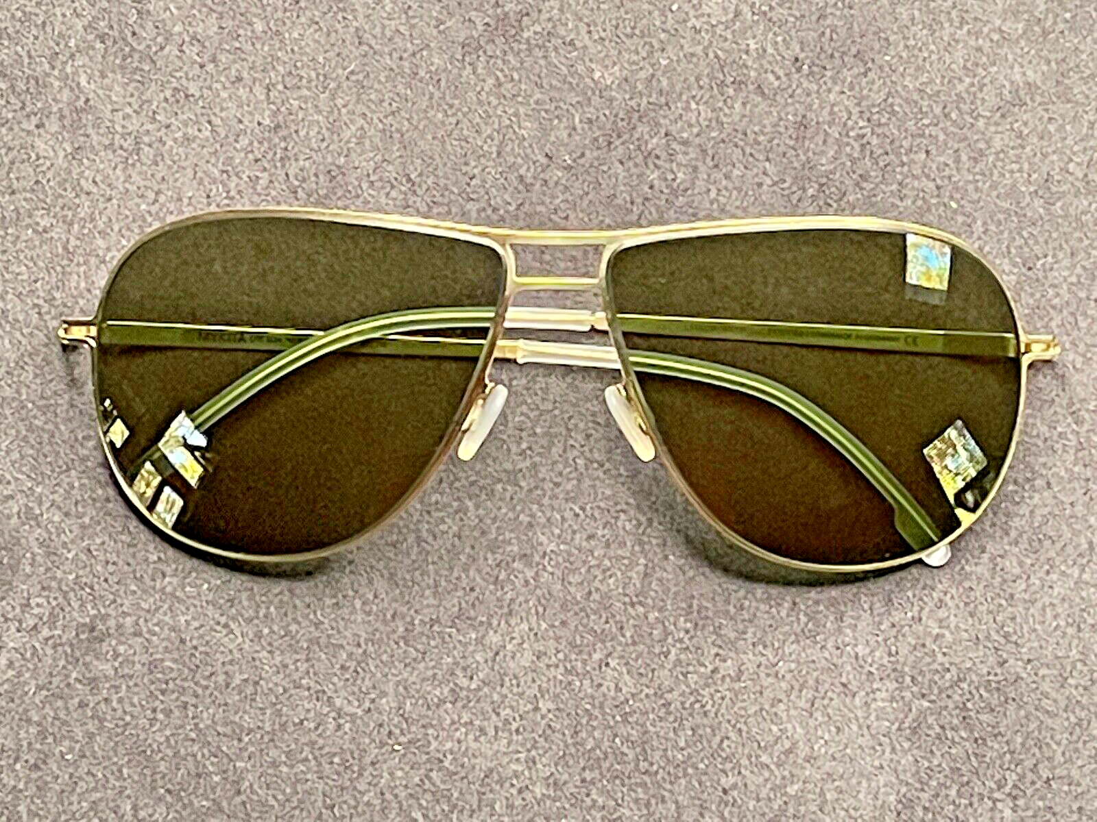 MYKITA Aviator Sunglasses Malin Gold Frame / Green Lenses G15 55 12 Brad Pitt-image