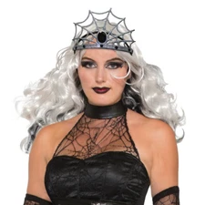 Forum Novelties Halloween Spider Web Evil Queen Plastic Tiara, For Women, Gre...