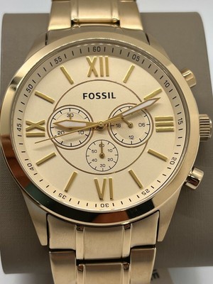 NEW AUTHENTIC FOSSIL FLYNN GOLD TONE 