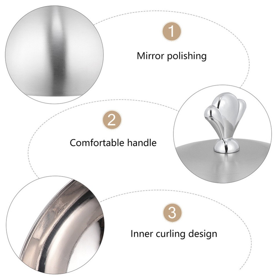 Metal Food Domes Metal Pan Lid Stainless Steel Plate Serving Covers Food Cover eBay