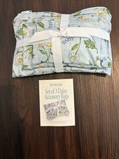 NEW UnUsed LONGABERGER ACCESSORY BAGS 3 Pack DAISY Print 1999 MAY SERIES