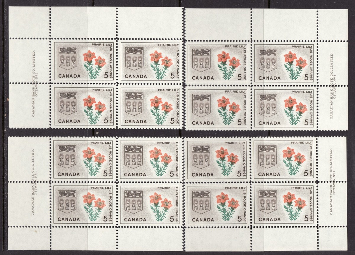 Lilyページ 1964 / #425 Canada Flowers & Emblems - Saskatchewan - Prairie Lily