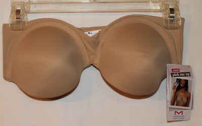 Maidenform A Little Pick Me Up Strapless Push up Underwire Bra Beige SN6990 36B