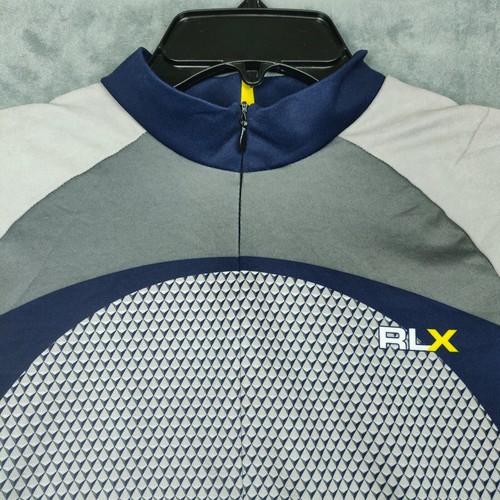 Ralph Lauren RLX Cycling Jersey Mens Medium Short Sleeve 3/4 Zip Polo Sport USA - Picture 6 of 12